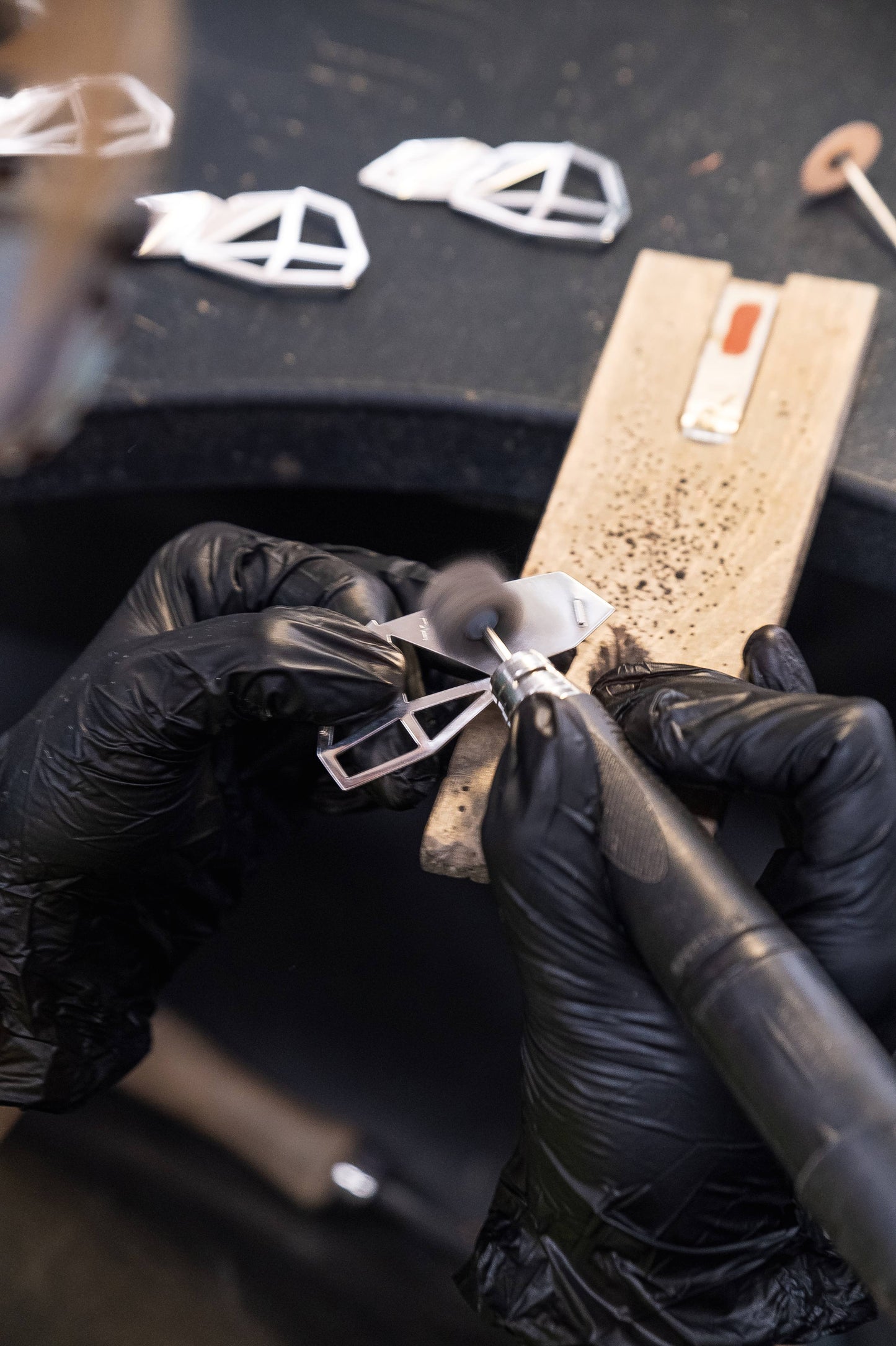 Adelaide Festival Centre Titanium Shard Silver Brooch