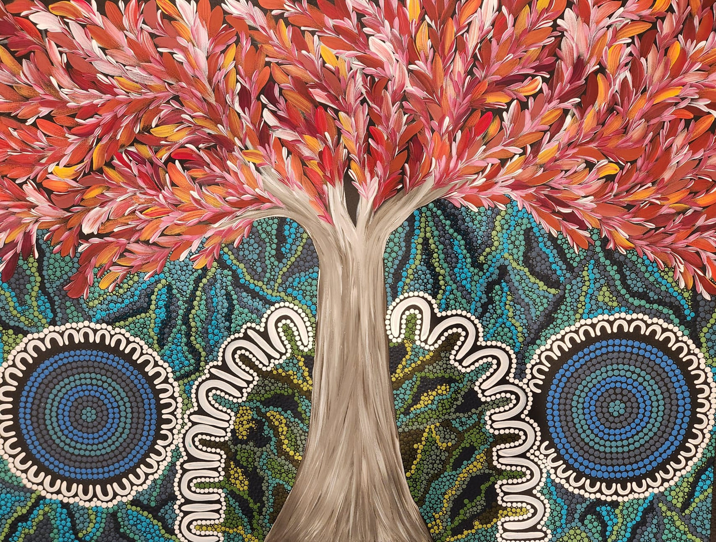 Nabanunga - Contemporary Aboriginal Art - Stephanie Singh-Highfold - Family Gathering