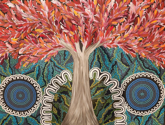 Nabanunga - Contemporary Aboriginal Art - Stephanie Singh-Highfold - Family Gathering